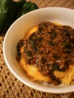 ピーマンとひき肉のあんかけオム-レシピのメイン写真