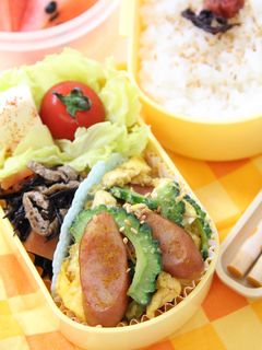 カレー風味のソーセージとゴーヤ炒め-レシピのメイン写真