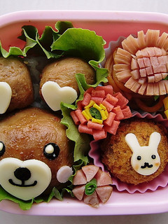 肉巻きおにぎりdeうさぎちゃん♪-レシピのメイン写真