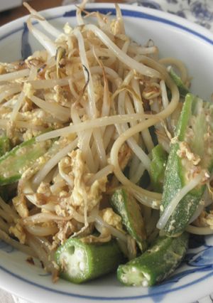 もやしとオクラの中華風スパゲッティ-レシピのメイン写真