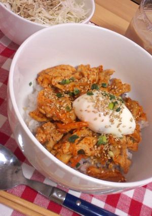 めっちゃ簡単豚キムチ丼-レシピのメイン写真