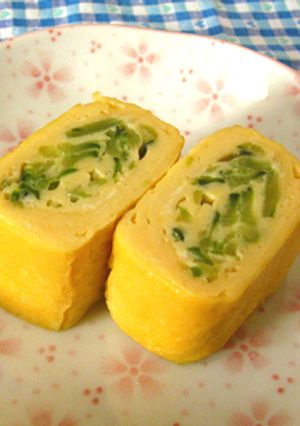ゴーヤの出汁巻き卵焼き☆苦味を抑えました-レシピのメイン写真