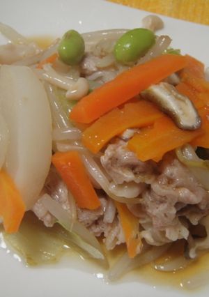 豚肉ともやしのポン酢和え×ルクエ-レシピのメイン写真