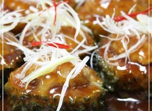 台湾創作料理★ゴーヤの肉詰め甘酢あんかけ-レシピのメイン写真