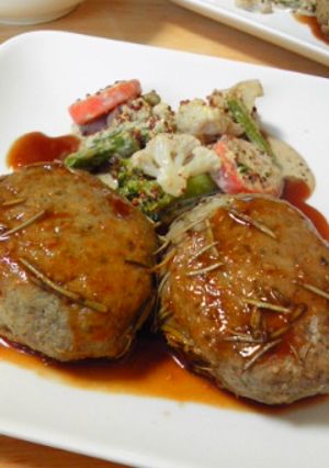 ローズマリー豆腐ハンバーグ[寒天＊牛蒡]-レシピのメイン写真