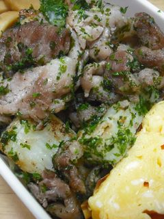 簡単!豚肉と長芋の青海苔炒め-レシピのメイン写真