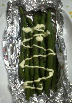簡単トースターで焼きいんげん♪-レシピのメイン写真