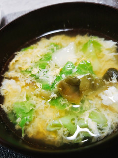 キャベツとザーサイのかき玉スープ♪-レシピのメイン写真