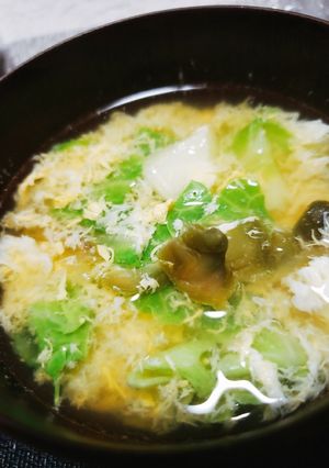 キャベツとザーサイのかき玉スープ♪-レシピのメイン写真