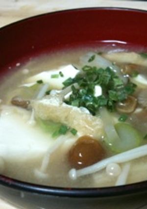 みょうがときのこの食べる味噌汁-レシピのメイン写真
