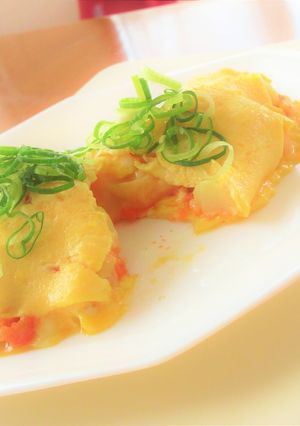 たらことじゃがいものチーズ半熟オムレツ-レシピのメイン写真