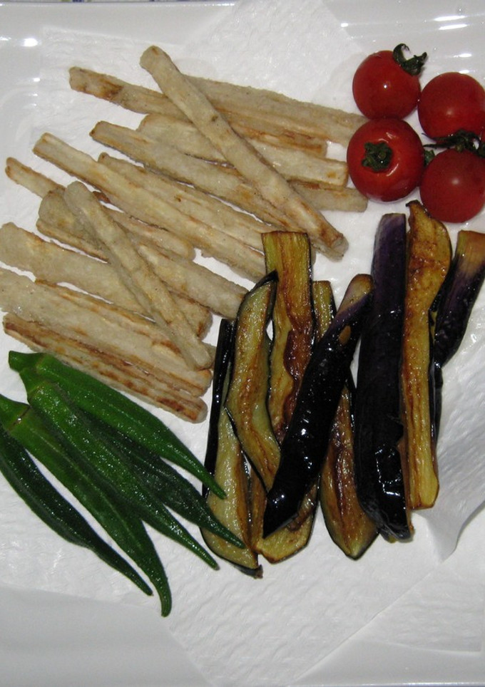 揚げ野菜の塩こしょうかけ-レシピのメイン写真