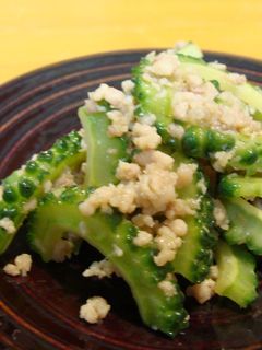 ゴーヤの鶏そぼろ炒め-レシピのメイン写真