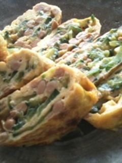 ゴーヤと納豆でとろ~り玉子焼き-レシピのメイン写真