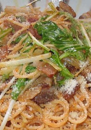 ナポリタン水菜添え-レシピのメイン写真