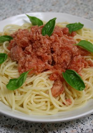 簡単☆シャリシャリトマトの冷製パスタ-レシピのメイン写真