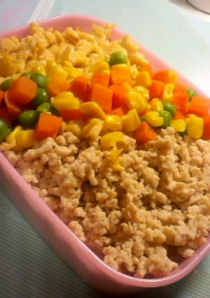 お弁当に！レンジを使って2分で鶏そぼろ-レシピのメイン写真
