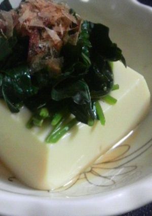 ♪モロヘイヤ ON THE 玉子豆腐♪-レシピのメイン写真