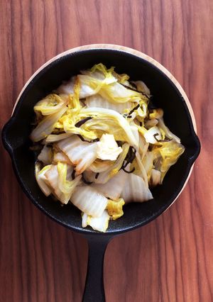 白菜の塩昆布バターいため-レシピのメイン写真