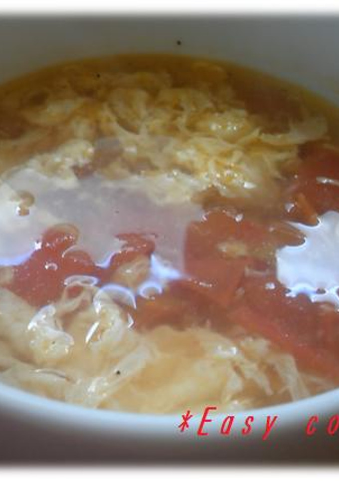 超簡単・短時間！完熟トマトと卵のスープ-レシピのメイン写真