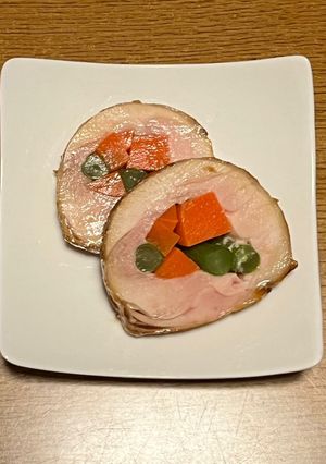 お•も•て•な•しに鶏肉のロール巻き。-レシピのメイン写真