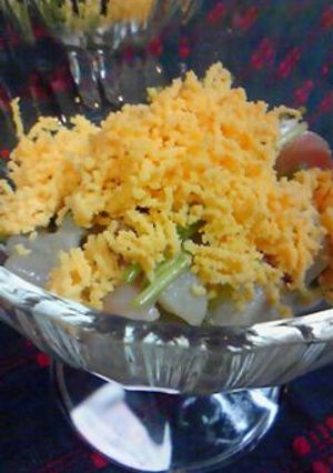 鯛のお刺身ミモザサラダ♪-レシピのメイン写真