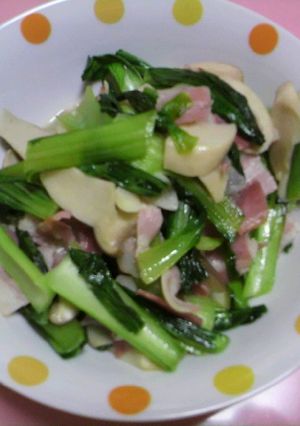 エリンギとチンゲン菜のバター炒め-レシピのメイン写真