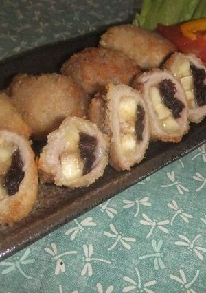 バナナとプルーンの肉巻き揚げ-レシピのメイン写真