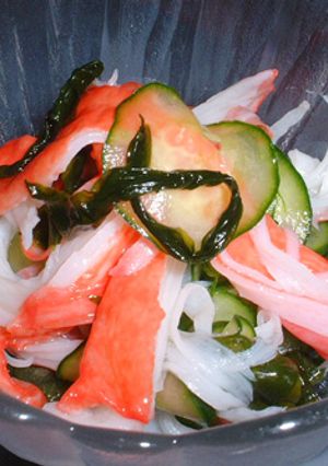 かにかまときゅうりとわかめの酢の物-レシピのメイン写真