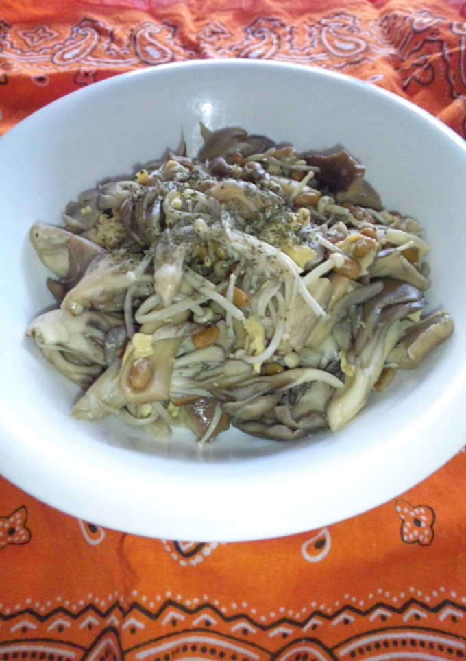 きのこと納豆の卵とじ炒め-レシピのメイン写真