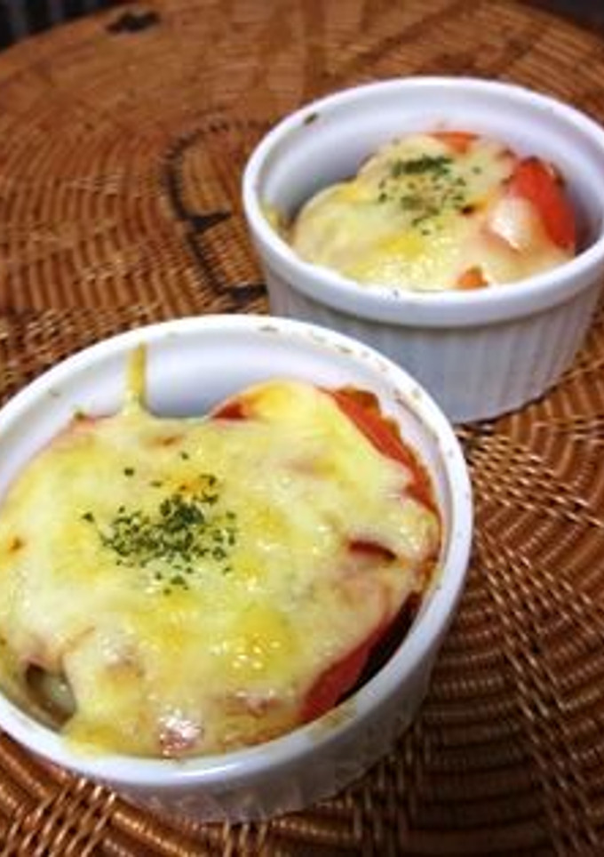 簡単すぎる♫ナスとトマトの重ね焼き-レシピのメイン写真