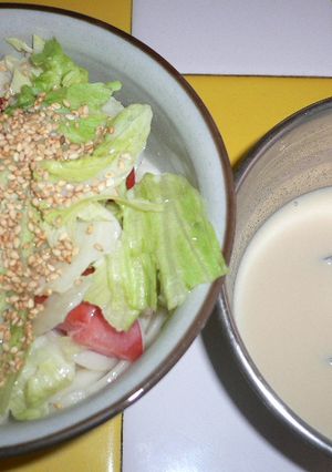豆乳のサラダうどん-レシピのメイン写真