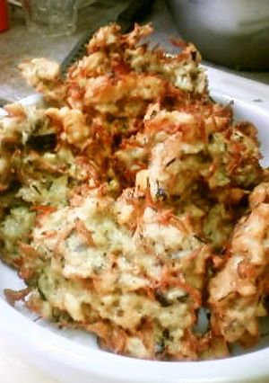 茄子・玉ねぎとジャコのかき揚げ-レシピのメイン写真