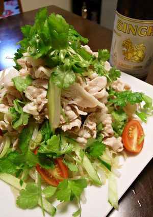 ★タイ風♪パクチー好きの豚しゃぶサラダ★-レシピのメイン写真