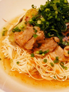 ピリ辛、ぶっかけ素麺。-レシピのメイン写真