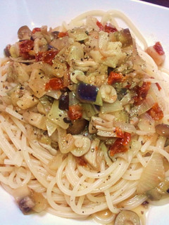 ドライトマトの冷製パスタ-レシピのメイン写真