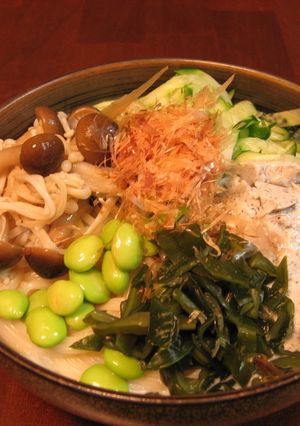野菜がいっぱいミルクそうめん-レシピのメイン写真