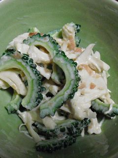 ゴーヤと鶏ささみの梅マヨサラダ-レシピのメイン写真