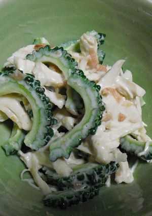 ゴーヤと鶏ささみの梅マヨサラダ-レシピのメイン写真