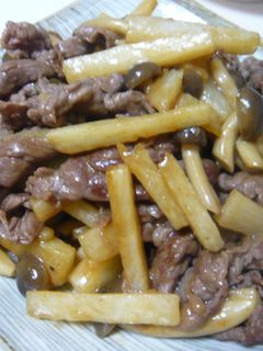 牛肉と長芋のオイスター炒め-レシピのメイン写真