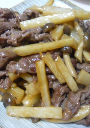 牛肉と長芋のオイスター炒め-レシピのメイン写真