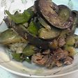 茄子と豚肉のおかか炒め