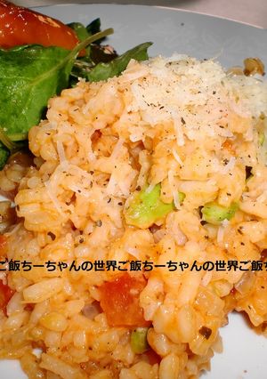 トマトとアスパラのチーズリゾット-レシピのメイン写真