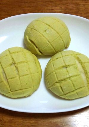 ふんわり☆抹茶メロンパン-レシピのメイン写真
