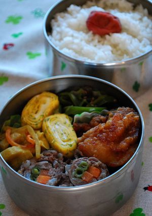 Wビーフロール焼き弁当-レシピのメイン写真