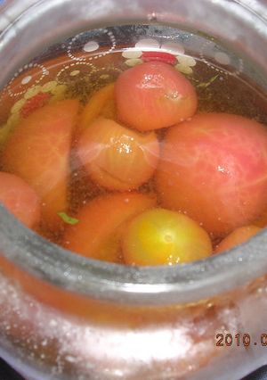 デザート感覚で トマトの酢と砂糖水漬け-レシピのメイン写真