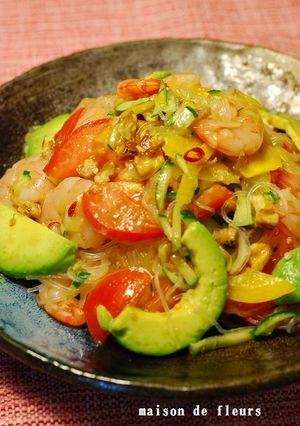 ノンオイル♪エビとアボカドのタイ風サラダ-レシピのメイン写真