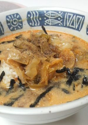 キムチオイマヨのコッテリ濃厚スープ♪-レシピのメイン写真