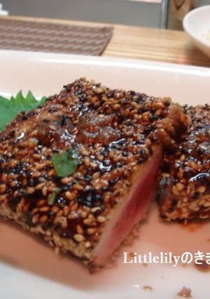 マグロの赤身のゴマまぶし焼き-レシピのメイン写真