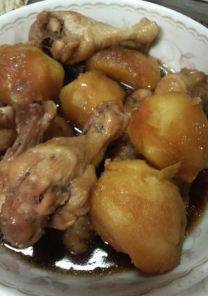 手羽元とじゃがいもの甘辛煮-レシピのメイン写真